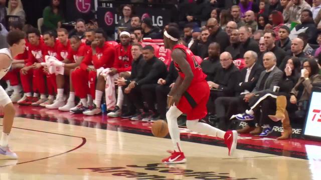 Pascal Siakam with an and one vs the San Antonio Spurs