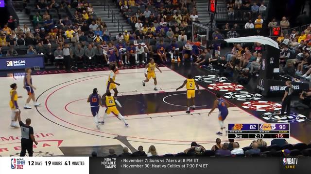 Landry Shamet with a deep 3 vs the Los Angeles Lakers