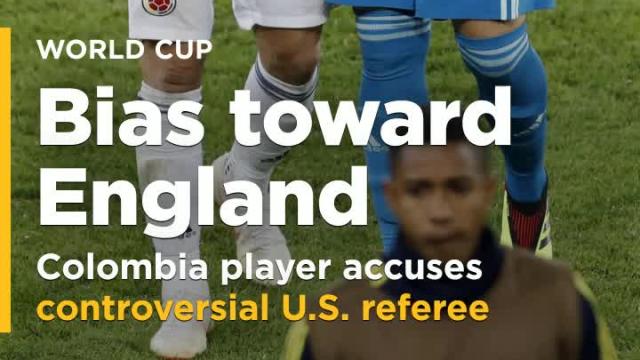 Colombia player accuses controversial U.S. referee of bias toward England