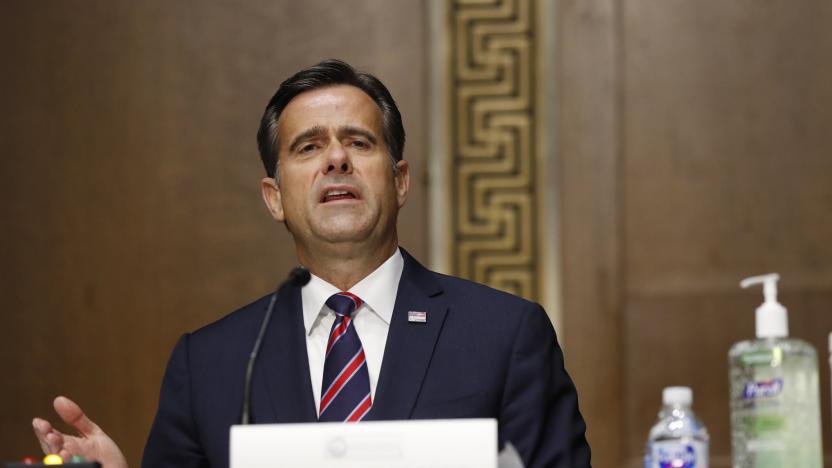 WASHINGTON, DC - MAY 05: Rep. John Ratcliffe, (R-TX), testifies before a Senate Intelligence Committee nomination hearing on Capitol Hill in Washington, Tuesday, May. 5, 2020. The panel is considering Ratcliffe's nomination for director of national intelligence. (Photo by Andrew Harnik-Pool/Getty Images)