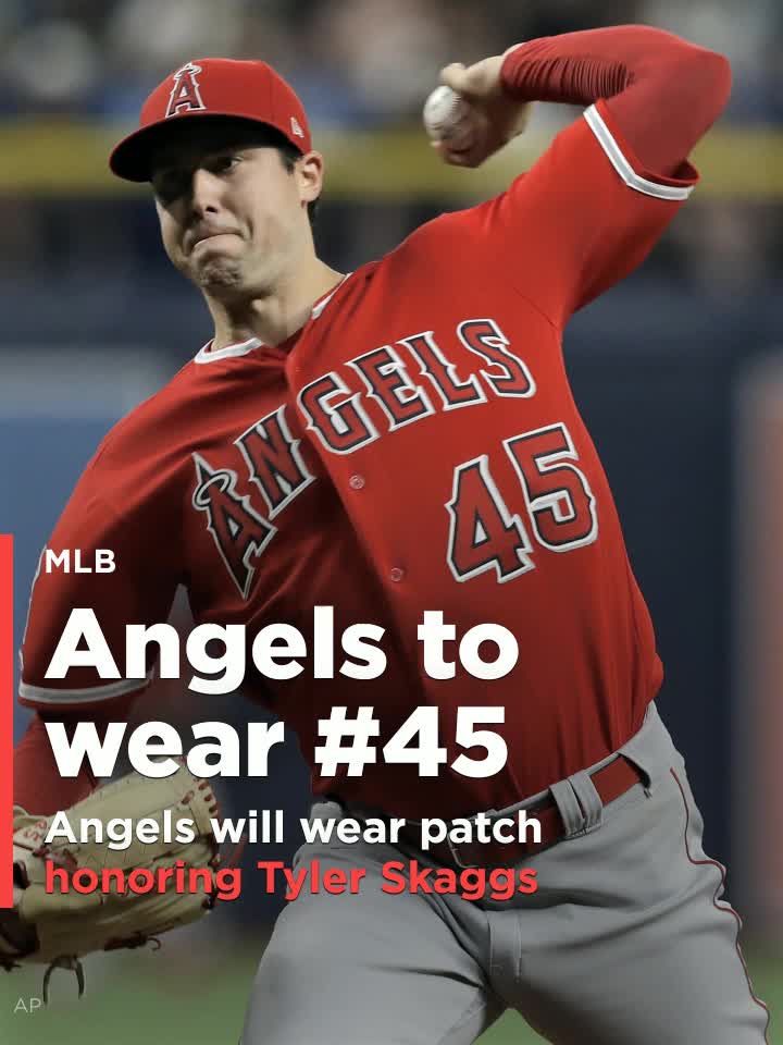 Tyler Skaggs tribute: Angels all wear No. 45 to honor late pitcher