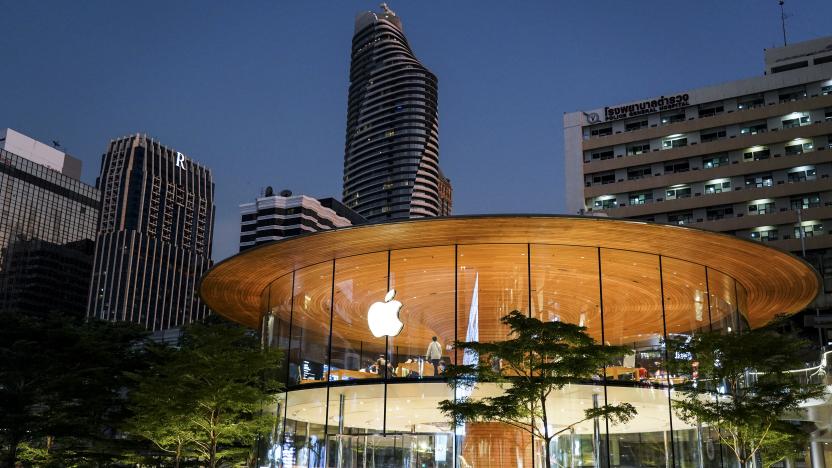 A general view of the brand Apple Store at Central World, in Bangkok, Thailand, 16 April 2022. (Photo by Anusak Laowilas/NurPhoto via Getty Images)