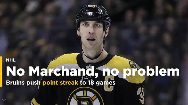 Bruins push point streak to 18 games