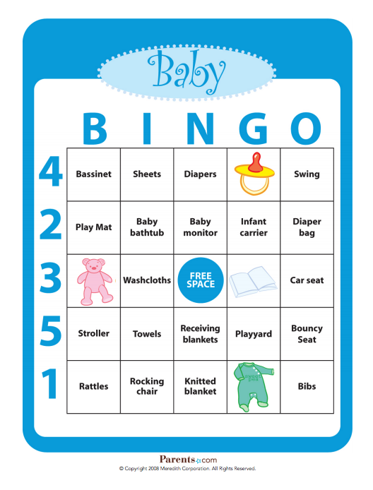 40 Free Printable Baby Shower Bingo Cards