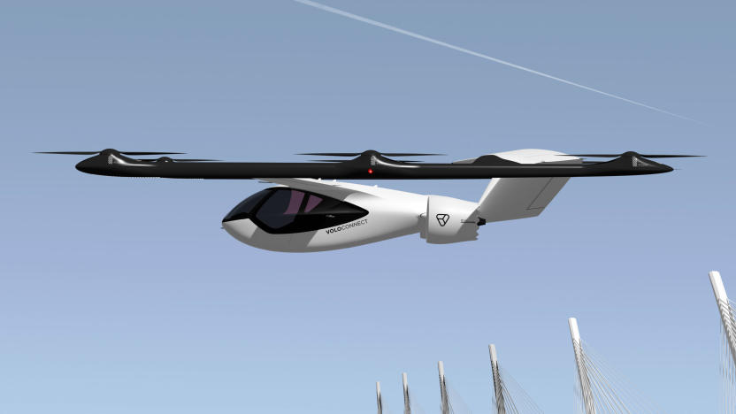 Image of a VoloCopter Connect in flight