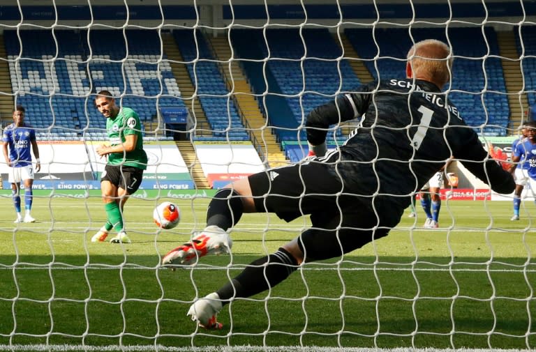 World class' Schmeichel saves Leicester with penalty stop in ...