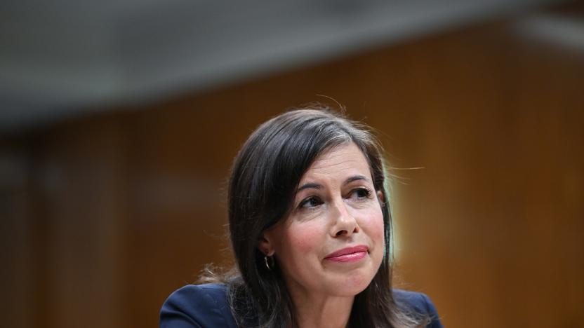 WASHINGTON, DC - SEPTEMBER 19: Chairwomen of the Federal Communications Commission Jessica Rosenworcel is seen during a Senate Appropriations Subcommittee on Financial Servieces and General Government Hearings at the Dirksen Senate Office Building on Tuesday September 19, 2023 in Washington, DC. (Photo by Matt McClain/The Washington Post via Getty Images)