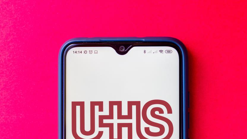 BRAZIL - 2020/07/04: In this photo illustration the Universal Health Services (UHS) logo seen displayed on a smartphone. (Photo Illustration by Rafael Henrique/SOPA Images/LightRocket via Getty Images)