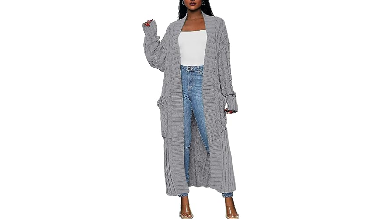 Caracilia Oversized Sweaters for Women Boatneck Long Sleeve Off