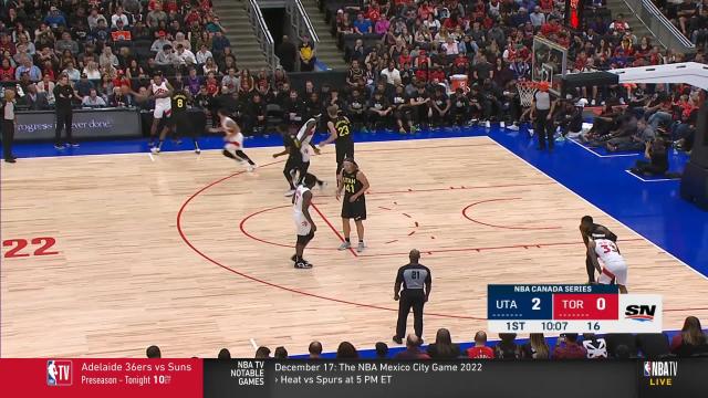 Gary Trent Jr. with an assist vs the Utah Jazz