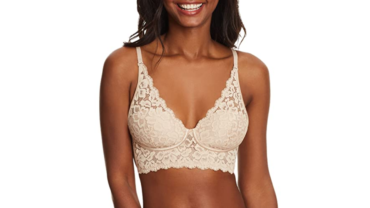 Odeerbi Wireless Lounge Bras for Women 2024 Comfortable Lace