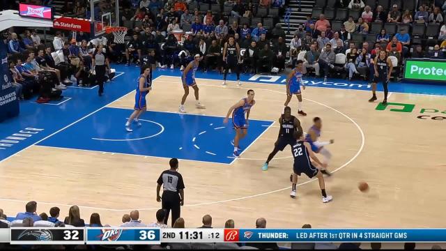 Darius Bazley with a dunk vs the Orlando Magic