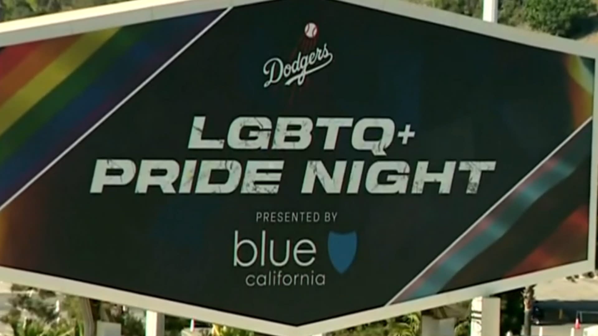 Hundreds gather to protest Dodgers' Pride night event honoring