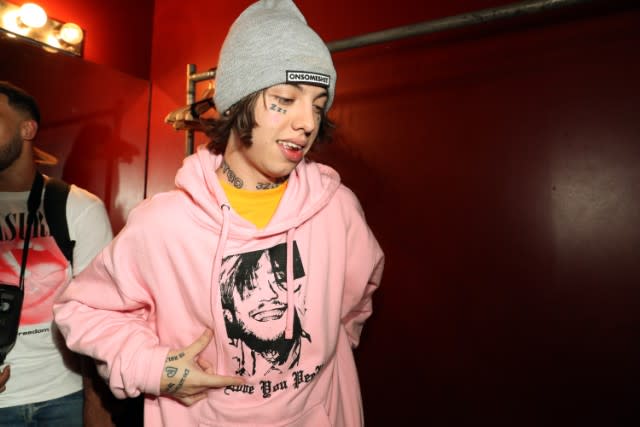 lil xan pink hoodie