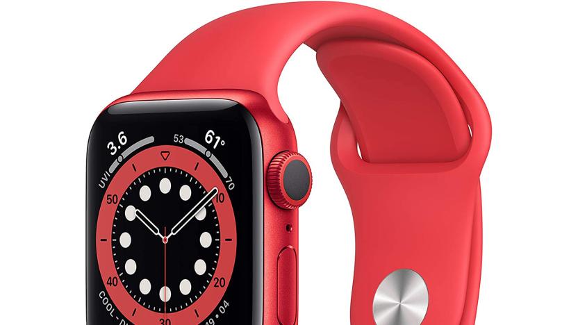 Apple Watch Series 6 Product Red with Count Up face