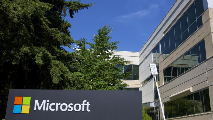 REDMOND, WASHINGTON - JULY 17: A building on the Microsoft Headquarters campus is pictured July 17, 2014 in Redmond, Washington. Microsoft CEO Satya Nadella announced, July 17, that Microsoft will cut 18,000 jobs, the largest layoff in the company's history. (Stephen Brashear/Getty Images)