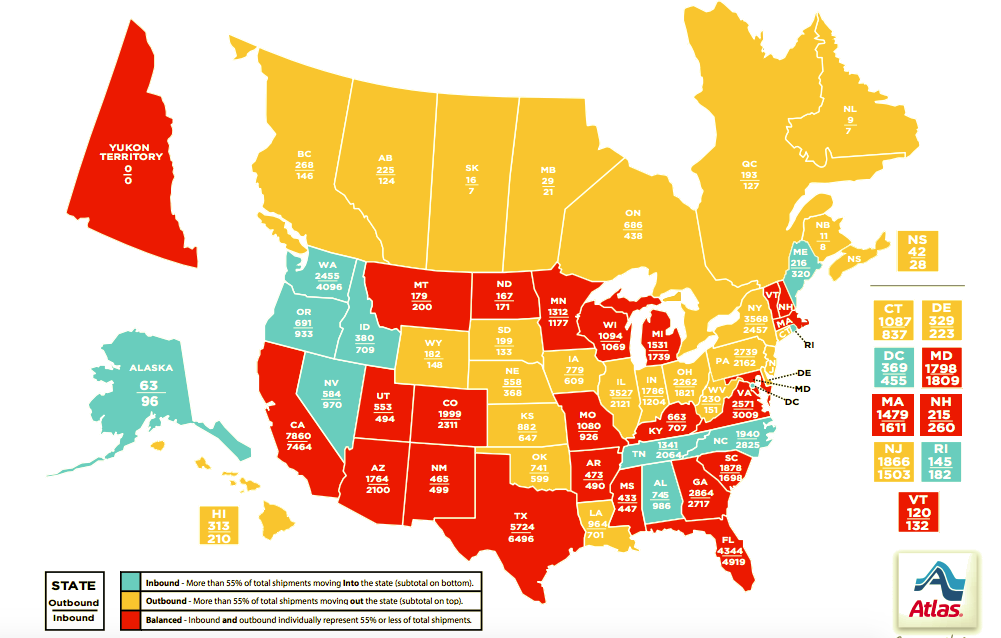 Where Americans are moving in the U.S.