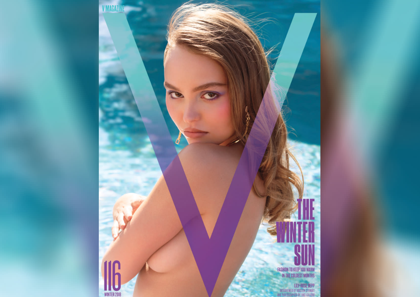 19-year-old Lily-Rose Depp goes topless for V Magazine, poses with Pamela A...