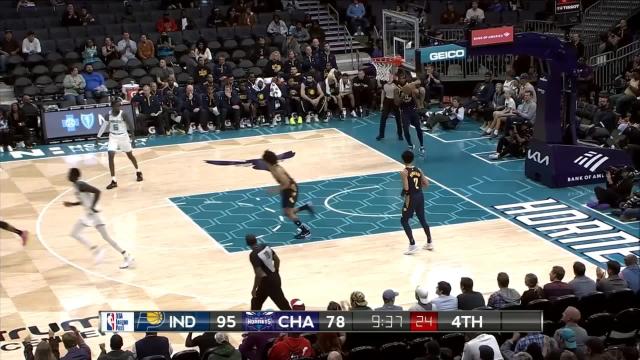 Terry Rozier with an assist vs the Indiana Pacers