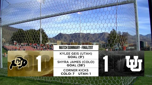 Recap: Colorado and Utah women's soccer finish regular season with 1-1 draw
