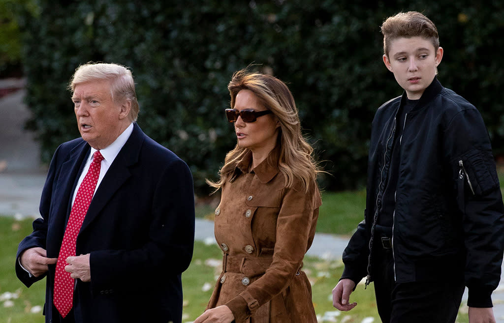 Barron Trump, 13, Soars Above Donald and Melania in New Balance ...