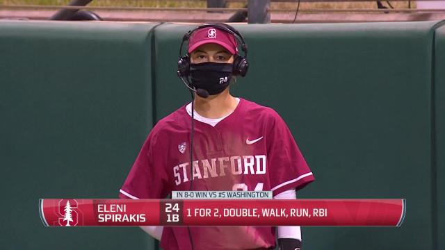 Eleni Spirakis on Stanford's doubleheader sweep versus No. 5 Washington: 'We wanted two today'