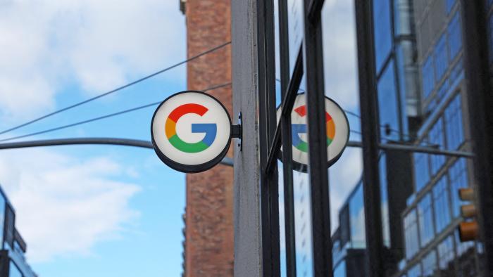 The logo of Google LLC is seen at the Google Store Chelsea in New York City, U.S., January 20, 2023.  