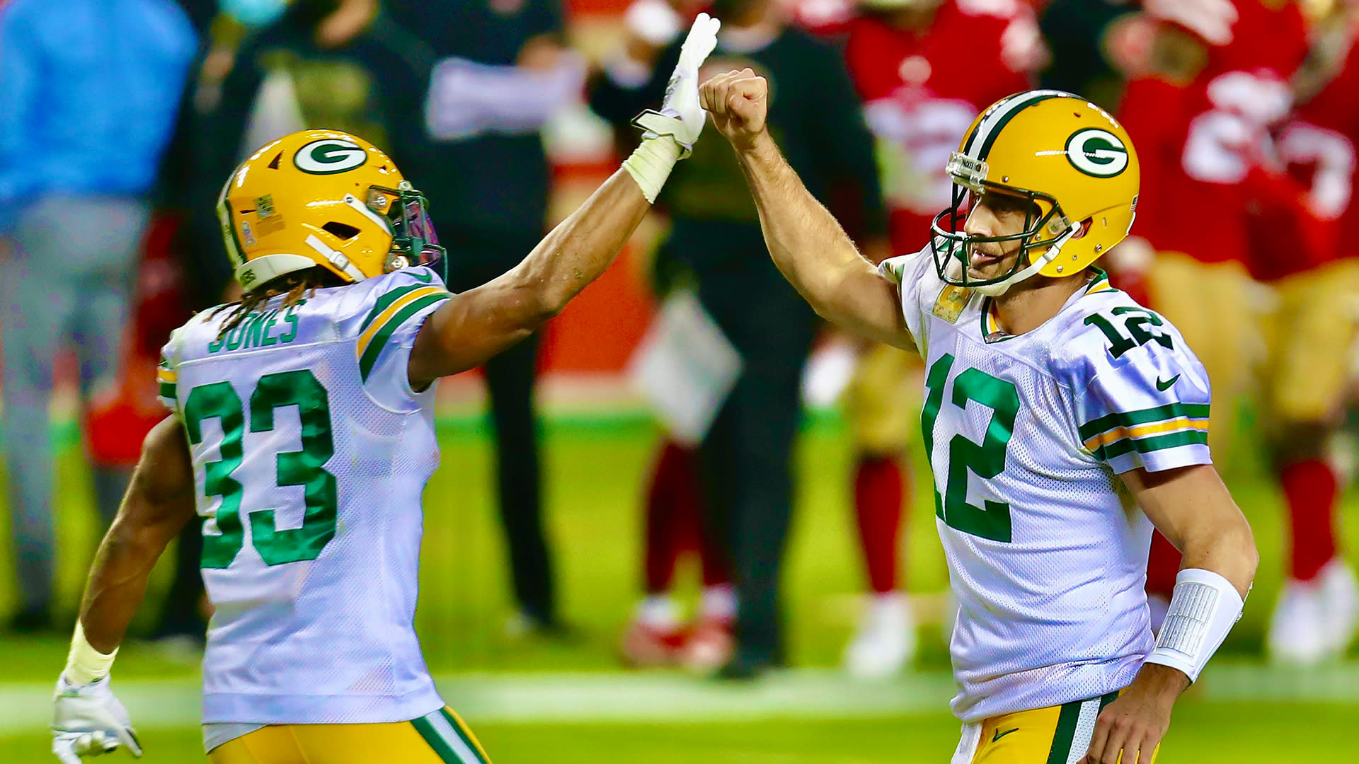 Patches Sewed onto Packers' NFC Championship Game Jerseys