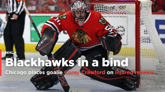 Blackhawks place goalie Corey Crawford on injured reserve