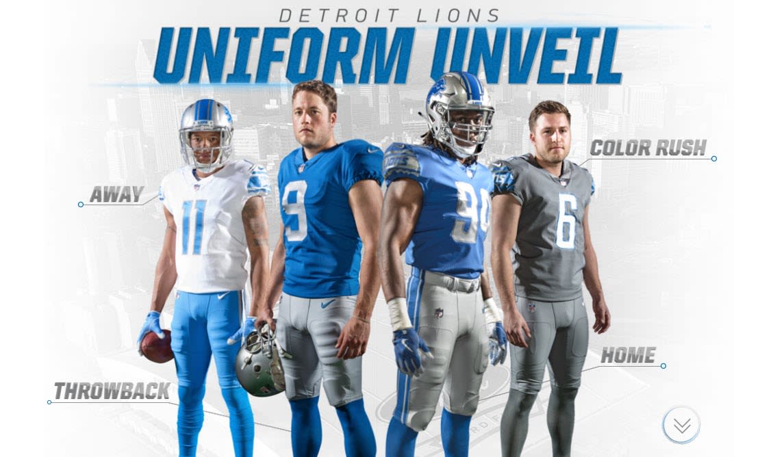 Detroit Lions introduce new uniforms and logo