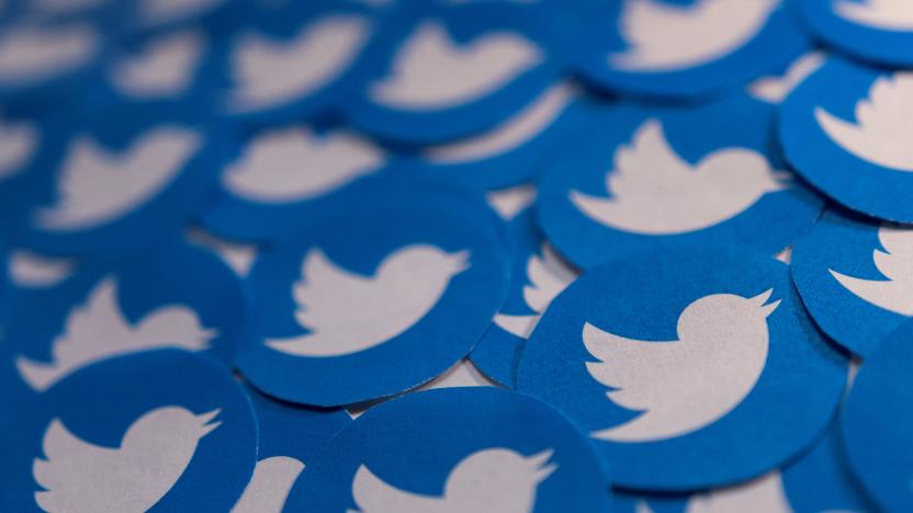 Printed Twitter logos are seen in this picture illustration taken April 28, 2022. REUTERS/Dado Ruvic/Illustration