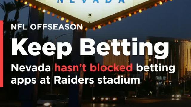 NFL hasn't asked Nevada to block betting apps at Raiders stadium