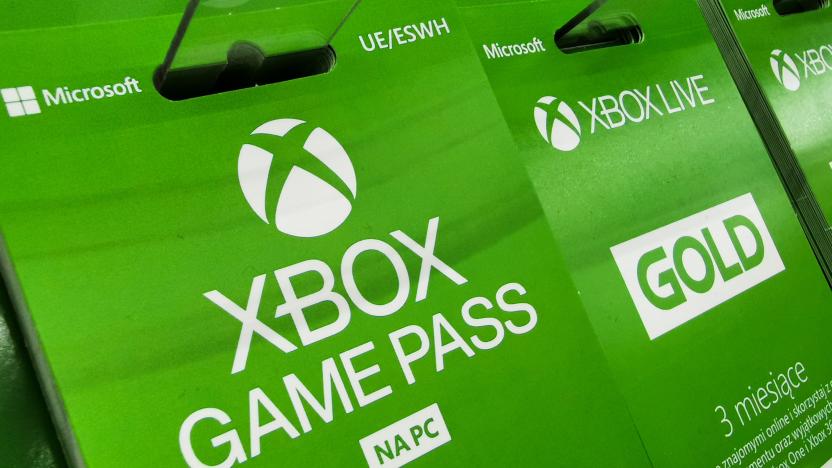 Xbox game pass gift cards are seen in a store in Krakow, Poland on August 26, 2021 (Photo by Beata Zawrzel/NurPhoto via Getty Images)