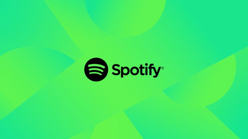 Spotify logo on green background.