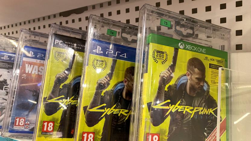 Boxes with CD Projekt's game Cyberpunk 2077 are displayed in Warsaw, Poland, December 14, 2020. REUTERS/Kacper Pempel