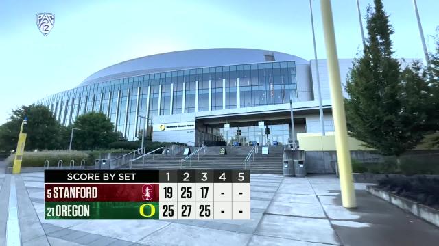 No. 21 Oregon surges in second set, sweeps No. 5 Stanford in Eugene