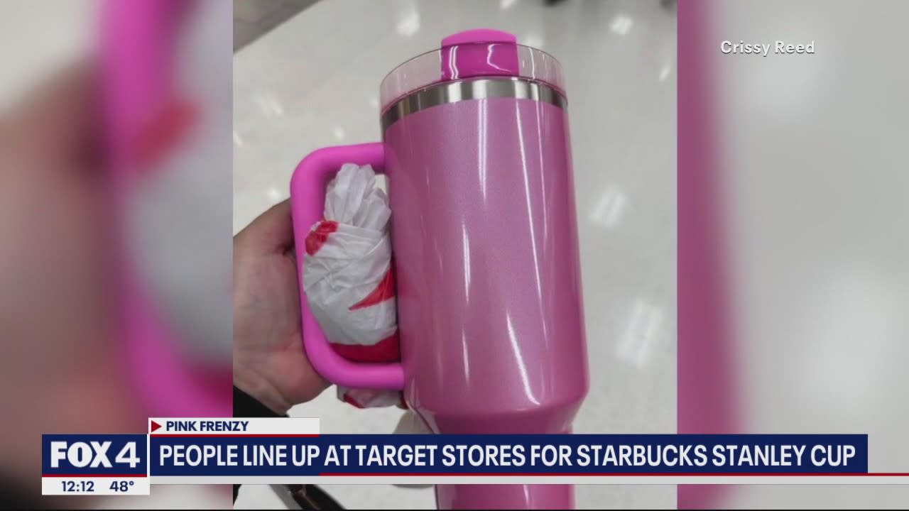 Starbucks pink Stanley cups: Shoppers line up at Targets at 3 a.m.