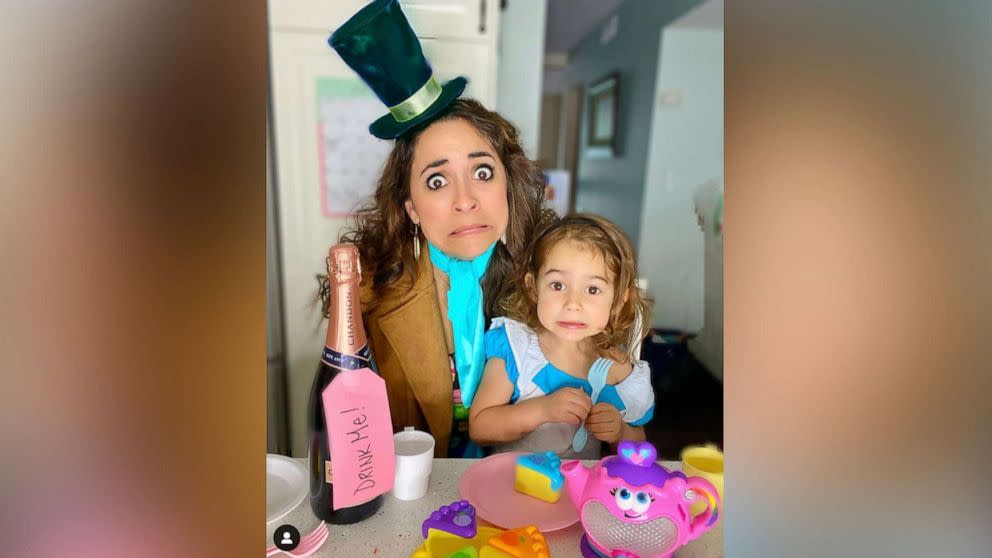 Moms dress up as Disney characters to help kids pass time at home