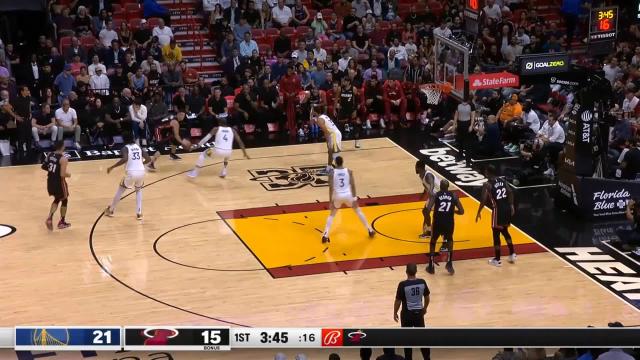 Tyler Herro with a 2-pointer vs the Golden State Warriors