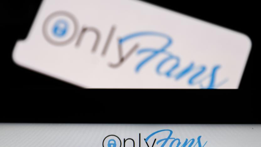 OnlyFans logos displayed on a laptop and a phone screens are seen in this illustration photo taken in Krakow, Poland on April 27, 2021. (Photo Illustration by Jakub Porzycki/NurPhoto via Getty Images)
