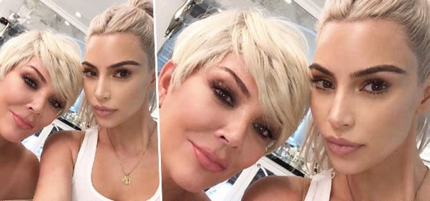 Kim Kardashian Kris Jenner And Mj Go Blonde For Kkw Beauty Promo