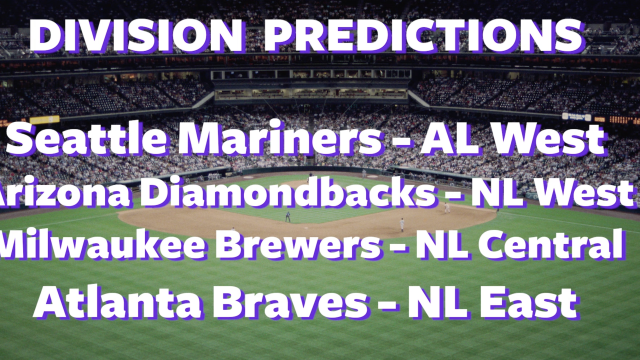 Which division leader is most likely and least likely to win their division?