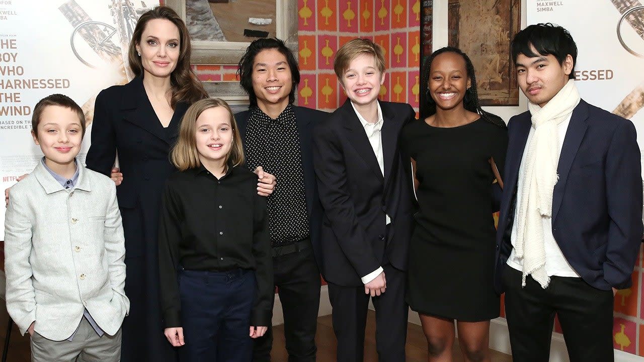 Angelina Jolie and All 6 of Her Children Make Rare Appearance at Film
Screening: Pics