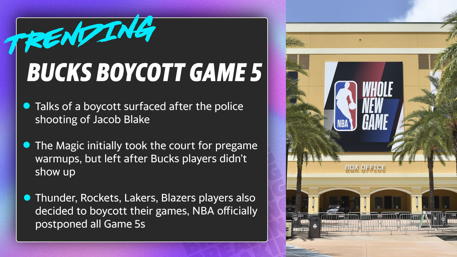 Lakers-Blazers Game Five cancelled as players protest police