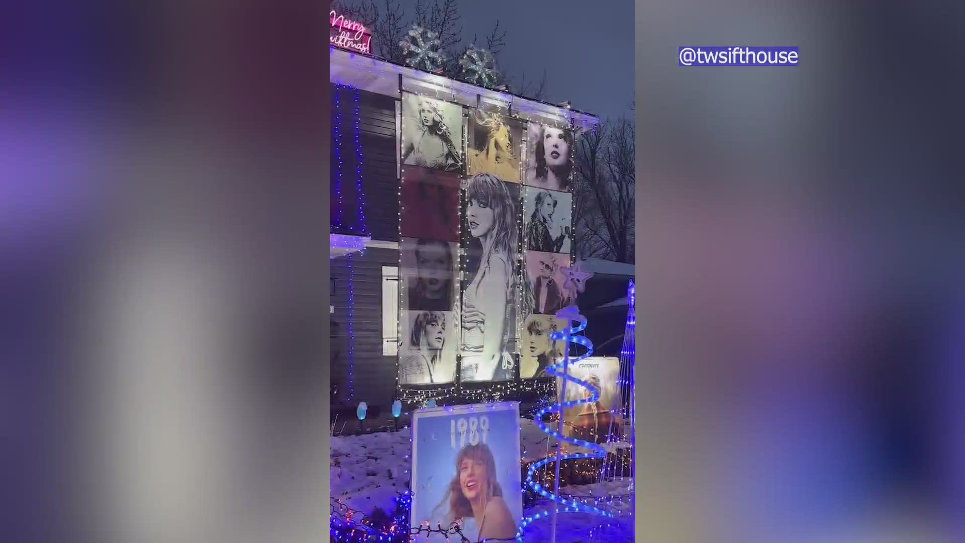 Merry Swiftmas!' Naperville family goes viral with Taylor Swift-themed  holiday lights