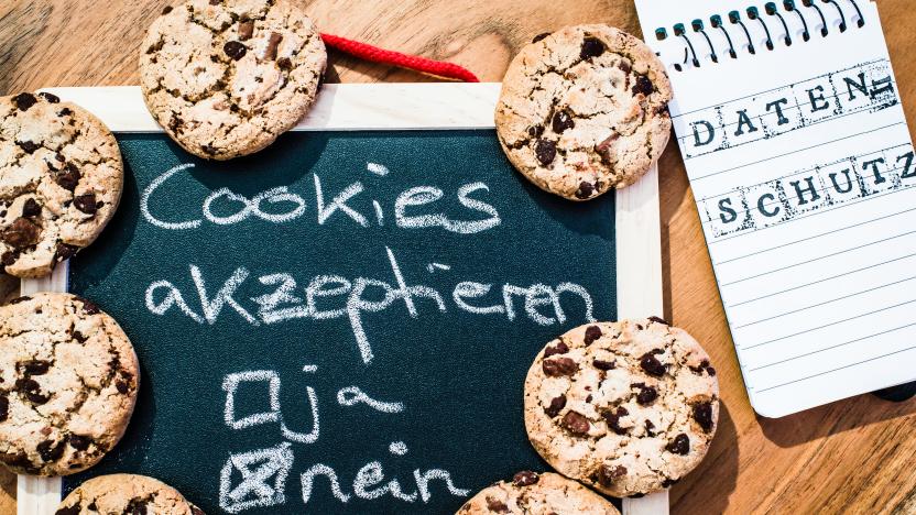 Accept cookies with a tablet to illustrate cookie banners for websites with cookies in German Cookie-Banner rechtskonform? in English Cookies accepted yes no privacy