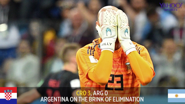 Argentina could face elimination after losing to Croatia, 3-0
