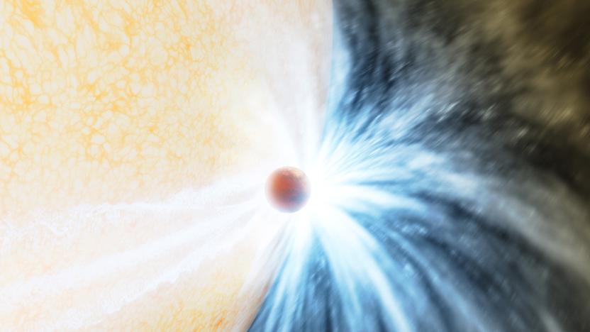 Artist's depiction of star engulfing planet