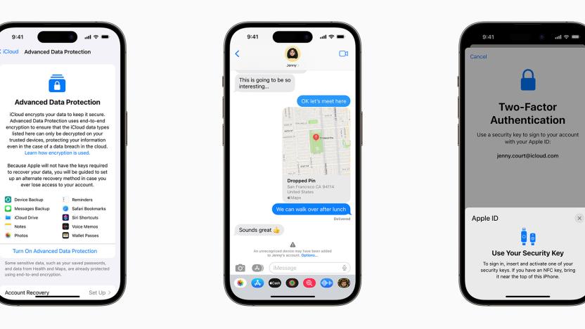 Apple Advanced Data Protection, iMessage Contact Key Verification and Security Key support