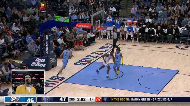 Eugene Omoruyi with a dunk vs the Memphis Grizzlies